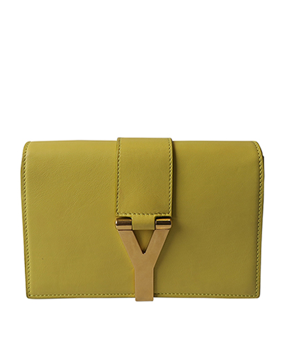 Y-Ligne Mini Pochette Crossbody, &pound;325, Handbags, Yellow, Leather, Front view